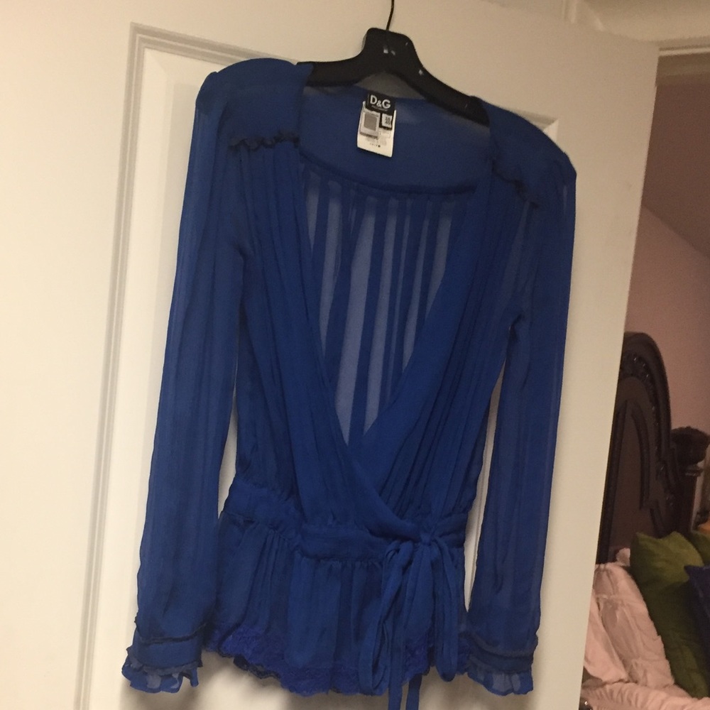 Dolce and Gabbana vintage tie chiffon blouse